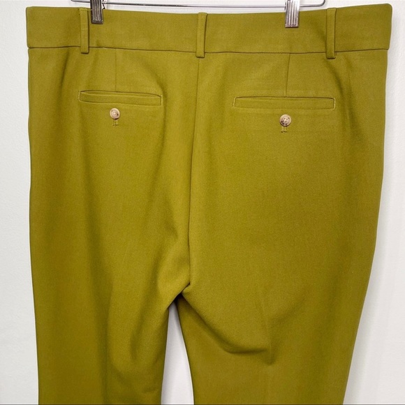 LOFT Olive Green Cuffed Slim Ankle Pencil Dress Pants Nwot 10 - Picture 6 of 10